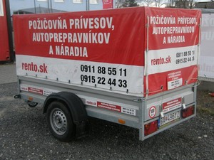 Prívesný vozík s colnou plachtou